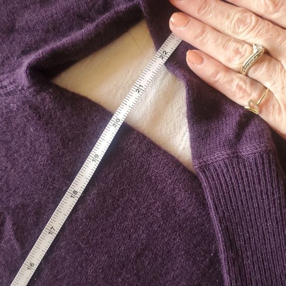 Vertical Designs 100% Wool & Cashmere Purple Women's Sz. XL Sweater - Picture 7 of 11